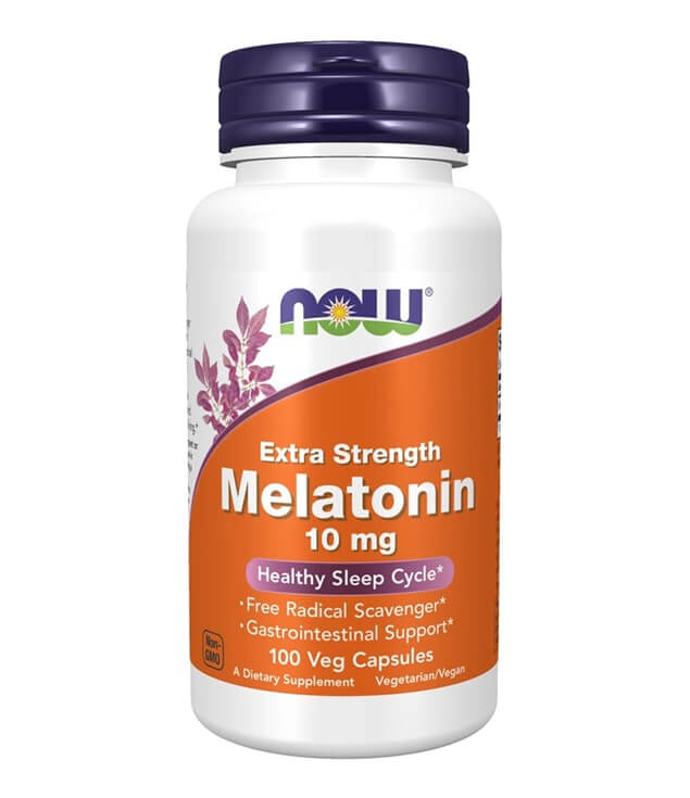 NOW FOODS | MELATONIN, EXTRA STRENGTH 10 MG HEALTHY SLEEP CYCLE VEG CAPSULES